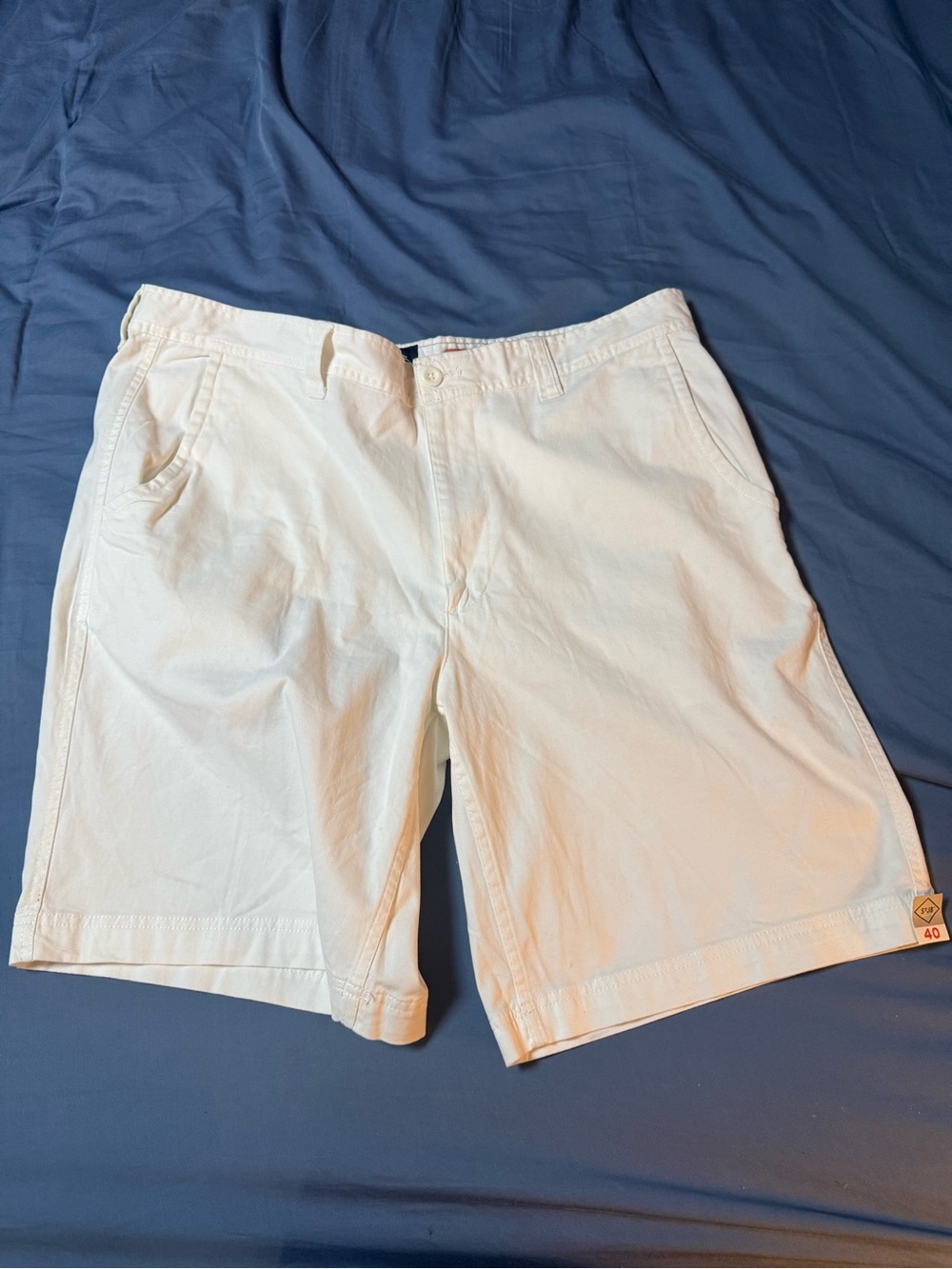 St. John's Bay White Flat-Front Men's Shorts